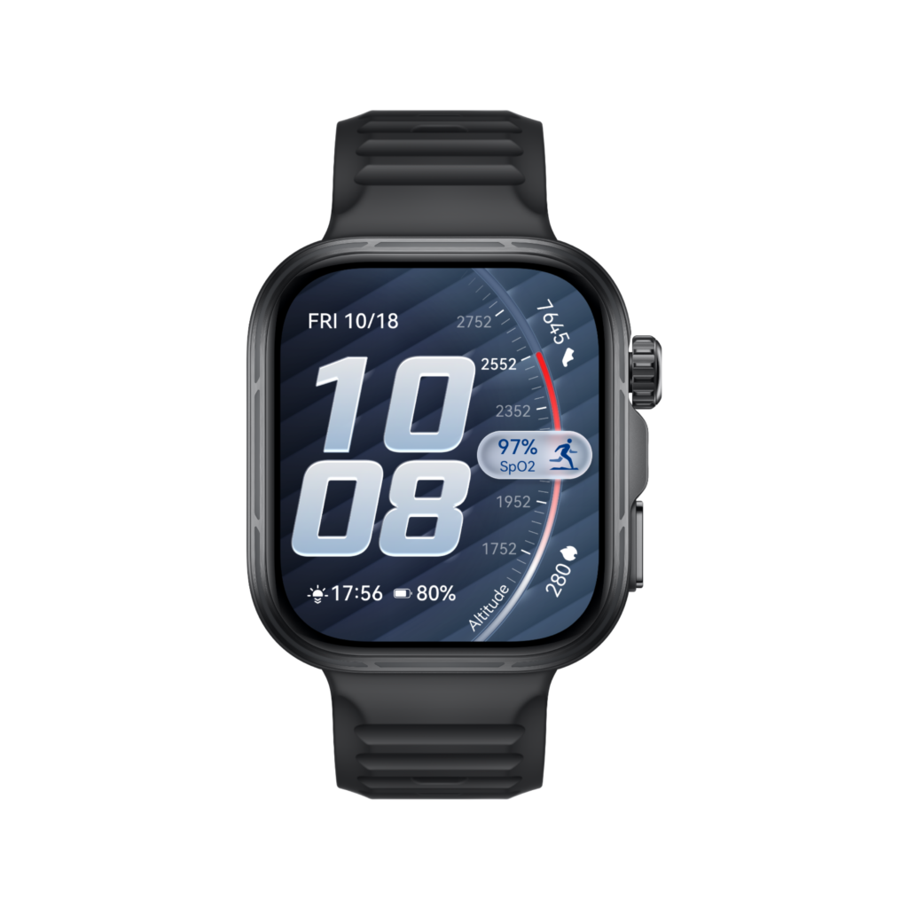 Huawei Watch Fit 5 Pro Black Layar AMOLED 1.92 Inci 3000 Nits Bezel Titanium Sensor ECG Diving 40m IP6X 5ATM Garansi Resmi