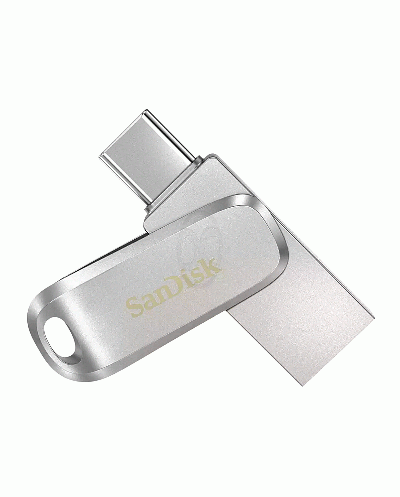 SanDisk Ultra Dual Drive Luxe 1TB USB Type-C USB 3.2 Dual OTG Metal Silver Original - SDDDC4-1T00-G46