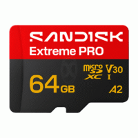SanDisk Extreme PRO 64GB [Sequential Read up to 200MB/s, Sequential Write up to 90MB/s] Original No Adapter - SDSǪXCU-064G-GS6MA