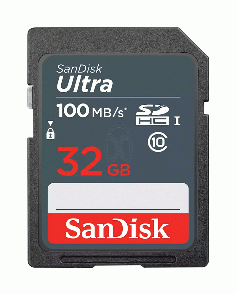 SanDisk Ultra SD Card 32GB Class 10 100MB/s Original Kamera - SDSDUNR-032G-GN3IN