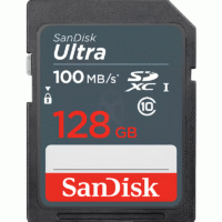 SanDisk Ultra SD Card 128GB Class 10 100MB/s Original Kamera - SDSDUNR-128G-GN3IN