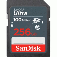 SanDisk Ultra SD Card 256GB Class 10 100MB/s Original Kamera - SDSDUNR-256G-GN3IN