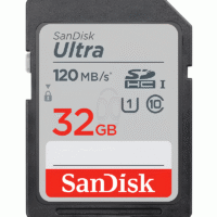 SanDisk Ultra SD Card 32GB Class 10 120MB/s Original Kamera - SDSDUN4-032G-GN6IN
