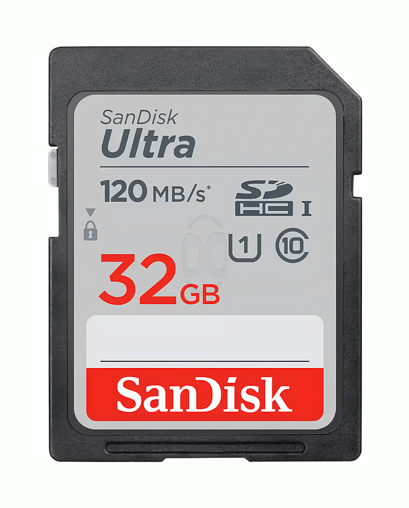 SanDisk Ultra SD Card 32GB Class 10 120MB/s Original Kamera - SDSDUN4-032G-GN6IN
