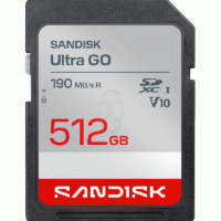 SanDisk Ultra GO SD Card 512GB 190MB/s Original Kamera -  SDSDUGN-512G-GN6IN