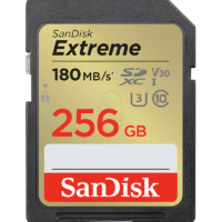 SanDisk Extreme SD Card 256GB Read 180MBs Write 130MBs 4K - SDSDXVV-256G-GNCIN