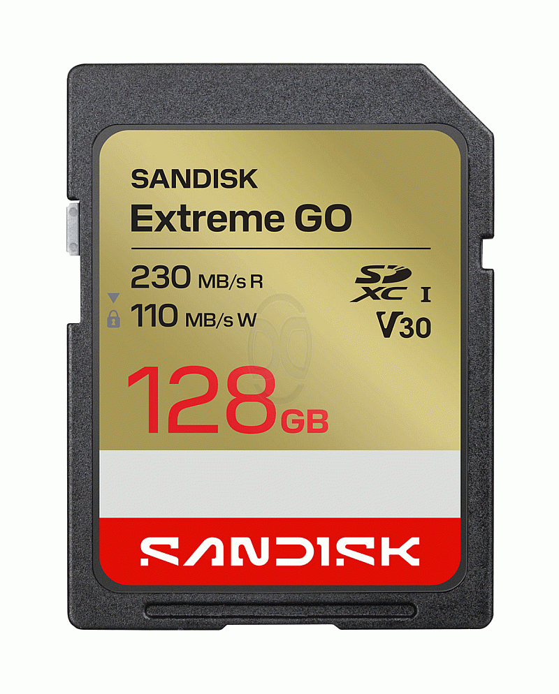 SanDisk Extreme GO SD Card 128GB Read 230MBs Write 110MBs 4K -  SDSDXGN-128G-GNCIN