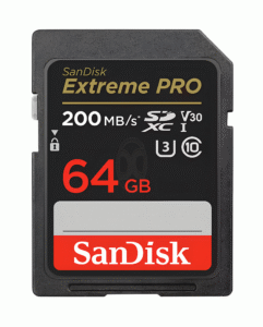 SanDisk Extreme PRO SD Card 64GB Read 200MBs Write 90MBs 4K - SDSDXXU-064G-GN4IN