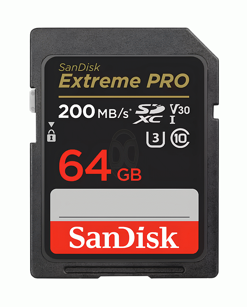 SanDisk Extreme PRO SD Card 64GB Read 200MBs Write 90MBs 4K - SDSDXXU-064G-GN4IN
