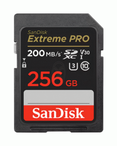 SanDisk Extreme PRO SD Card 256GB Read 200MBs Write 140MBs 4K - SDSDXXD-256G-GN4IN