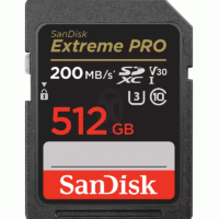 SanDisk Extreme PRO SD Card 512GB Read 200MBs Write 140MBs 4K - SDSDXXD-512G-GN4IN