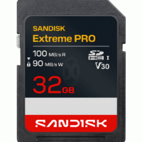 SanDisk Extreme PRO SD Card 32GB Read 100MBs Write 90MBs 4K - SDSDXXO-032G-GSCIN