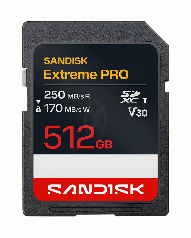SanDisk Extreme PRO SD Card 512GB Read 250MBs Write 170MBs 4K - SDSDXXJ-512G-GSCIN