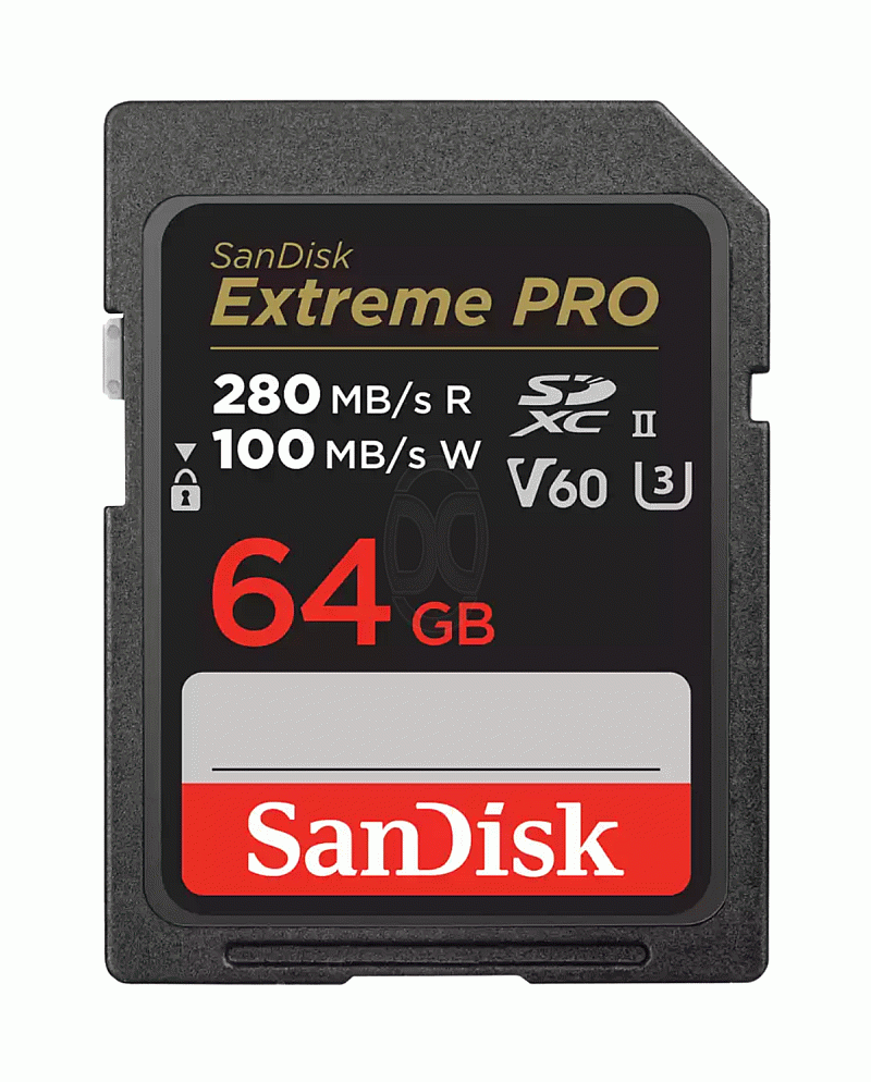 SanDisk Extreme PRO SD Card 64GB UHS-II Read 280MBs Write 100MBs 6K - SDSDXEP-064G-GN4IN