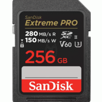 SanDisk Extreme PRO SD Card 256GB UHS-II Read 280MBs Write 150MBs 6K - SDSDXEP-256G-GN4IN