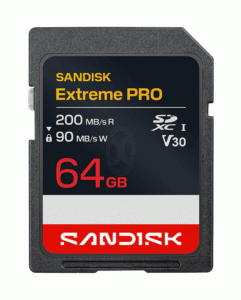 SanDisk Extreme PRO SD Card 64GB Read 250MBs Write 90MBs - SDSDXXU-064G-GSCIN