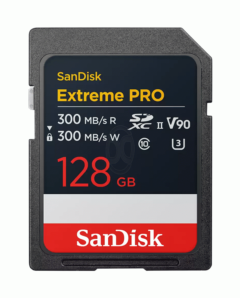 SanDisk Extreme Pro SD, V90, 300MB/s R, 300MB/s W, 128GB - SDSDXDM-128G-GN4IN