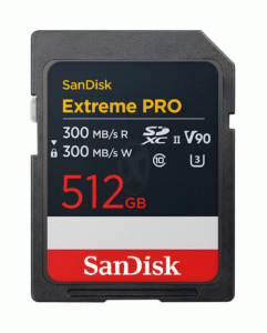 SanDisk Extreme Pro SD, V90, 300MB/s R, 300MB/s W, 512GB 300MB/s - SDSDXDM-512G-GN4IN