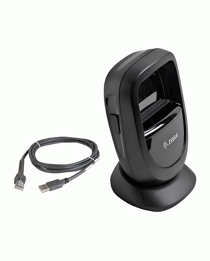 Zebra DS9308 barcode scanner 2D presentation scanner duduk meja  QR code PDF417 USB interface midnight black