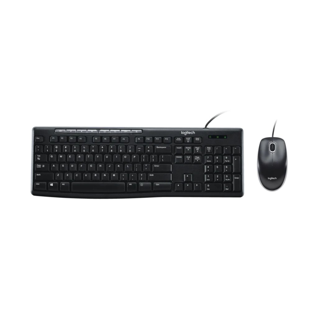 Logitech MK200 Combo Keyboard Kabel USB dan Mouse Optical Anti Tumpah
